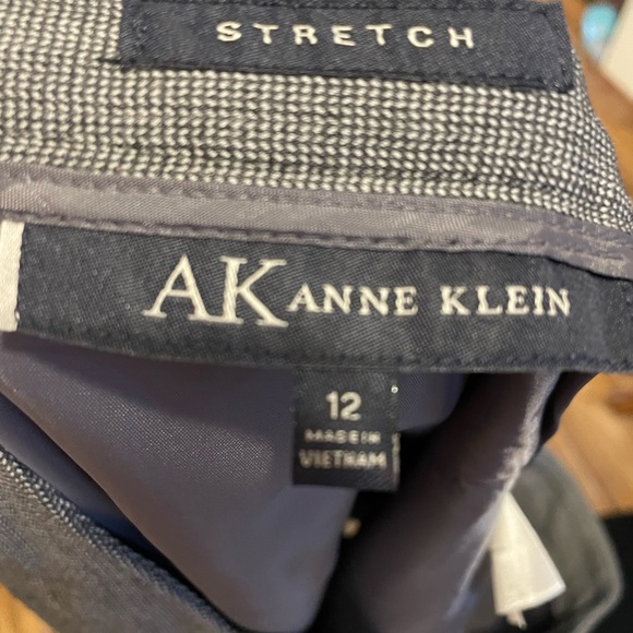 Anne Klein Gray one button stretch skirt suit set - Picture 2 of 4
